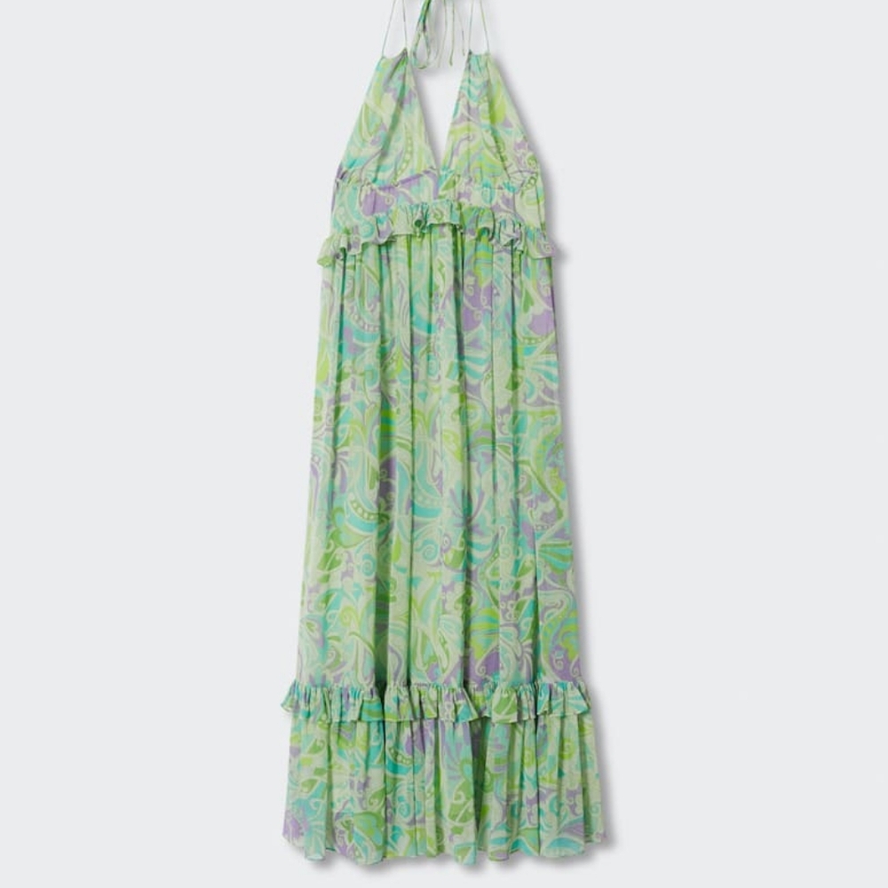 MANGO Flowy maxi dress - Picture 3 of 5